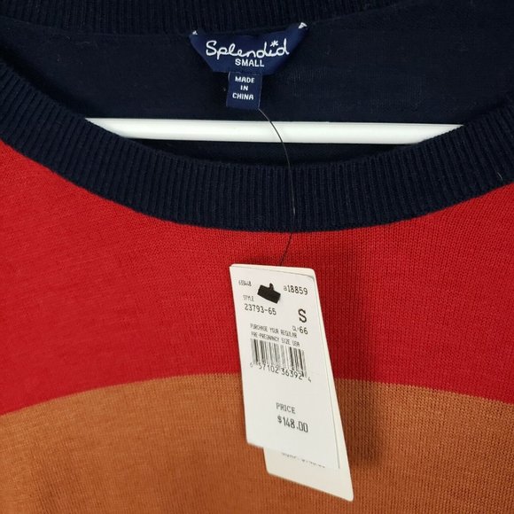 Splendid Womens Maternity Sweater Sz Small Multicolor Striped Long Sleeve - Picture 6 of 6